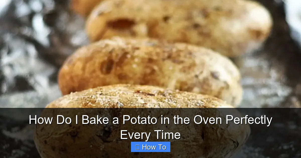 How Do I Bake a Potato in the Oven Perfectly Every Time