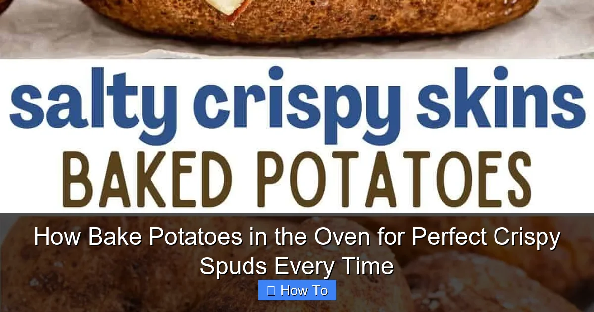 How Bake Potatoes in the Oven for Perfect Crispy Spuds Every Time