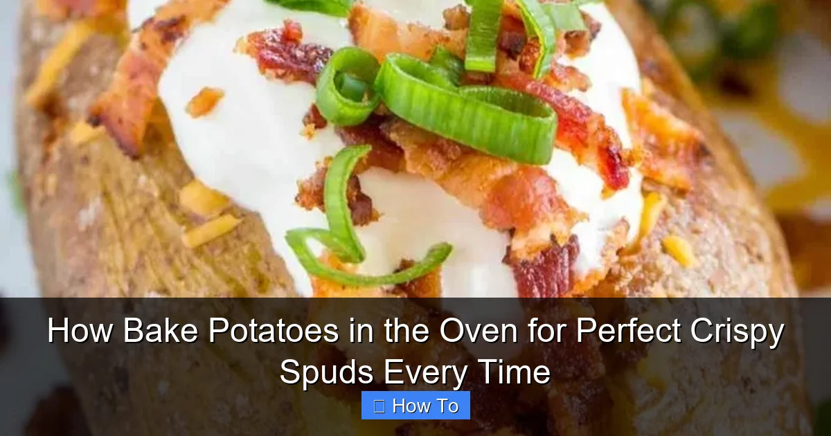 How Bake Potatoes in the Oven for Perfect Crispy Spuds Every Time