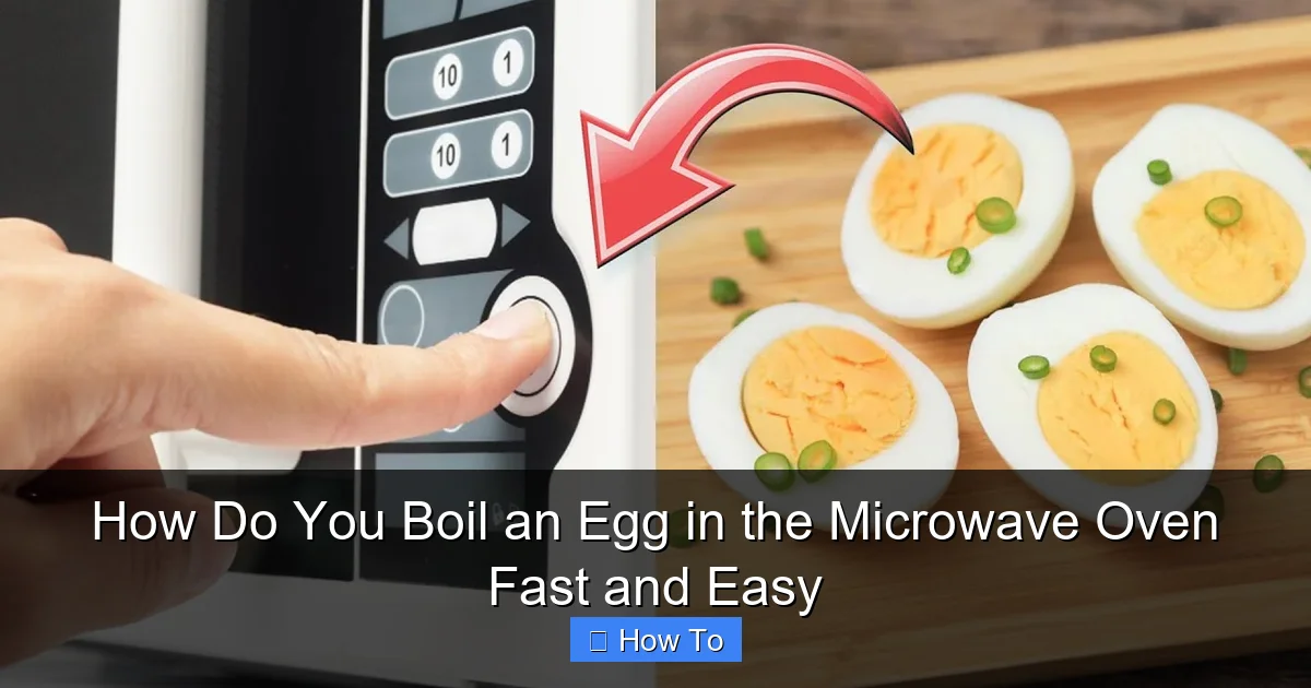 How Do You Boil an Egg in the Microwave Oven Fast and Easy
