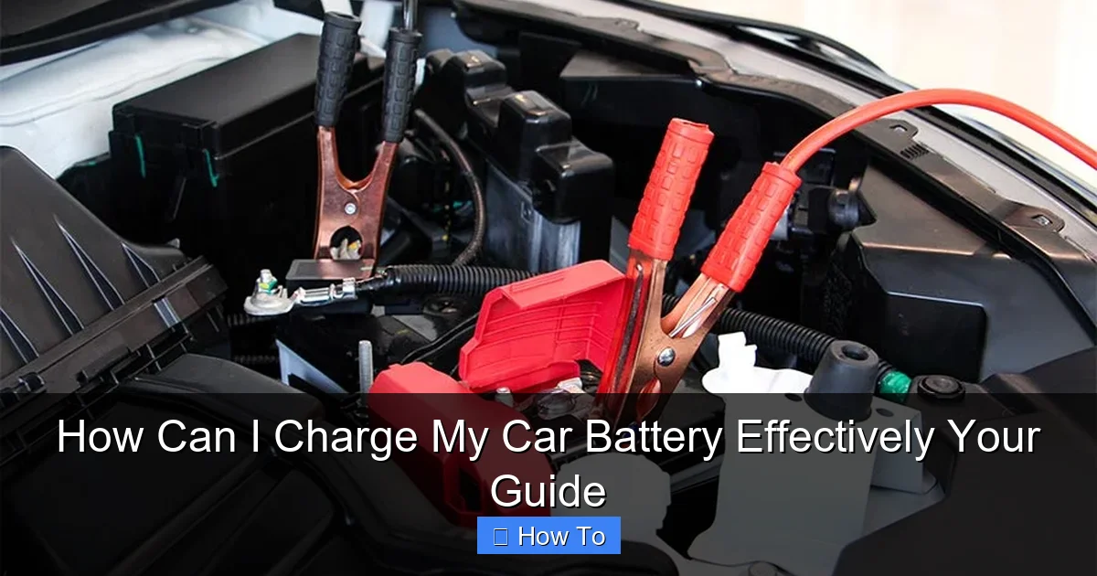 How Can I Charge My Car Battery Effectively Your Guide