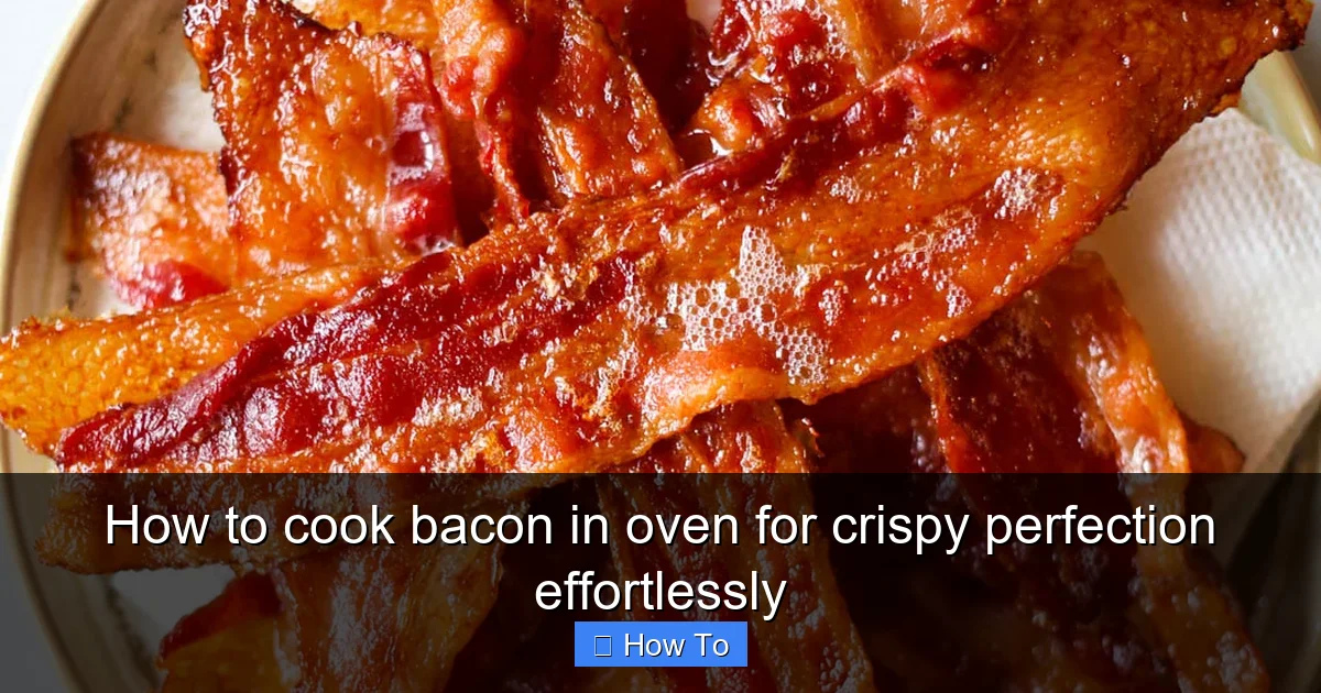 How to cook bacon in oven for crispy perfection effortlessly