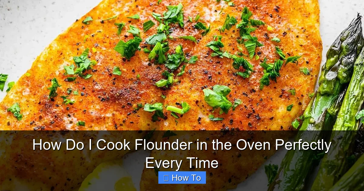 How Do I Cook Flounder in the Oven Perfectly Every Time