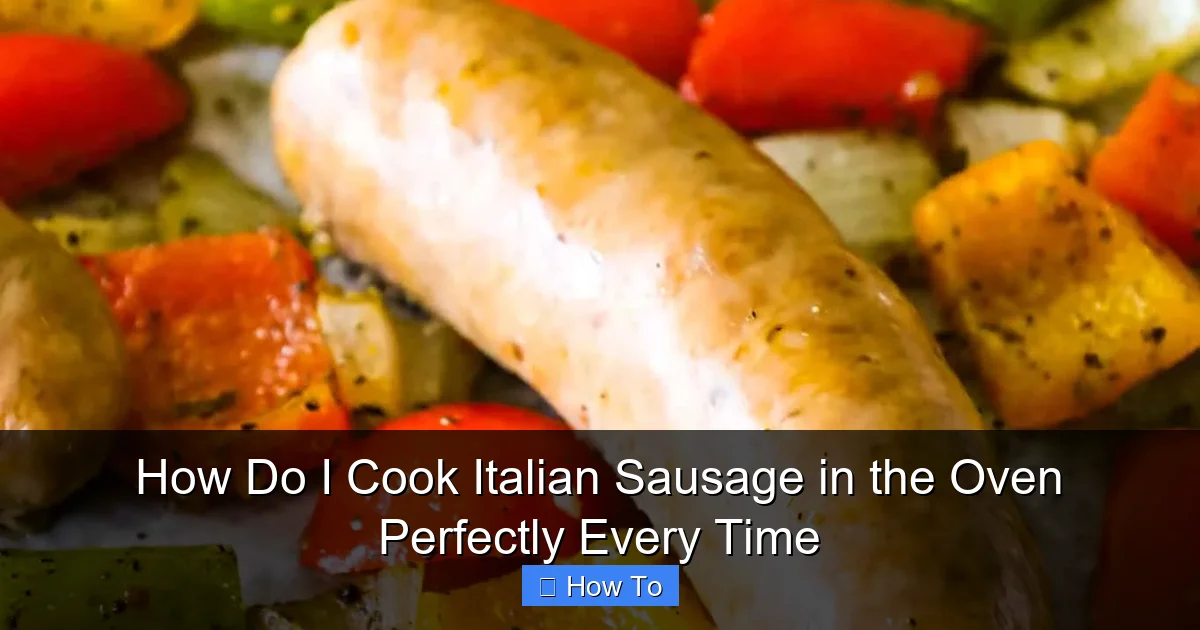 How Do I Cook Italian Sausage in the Oven Perfectly Every Time