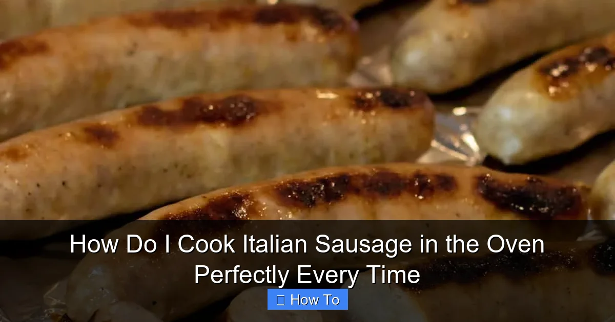 How Do I Cook Italian Sausage in the Oven Perfectly Every Time