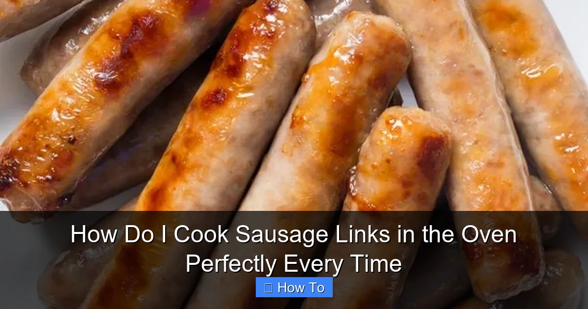 How Do I Cook Sausage Links in the Oven Perfectly Every Time