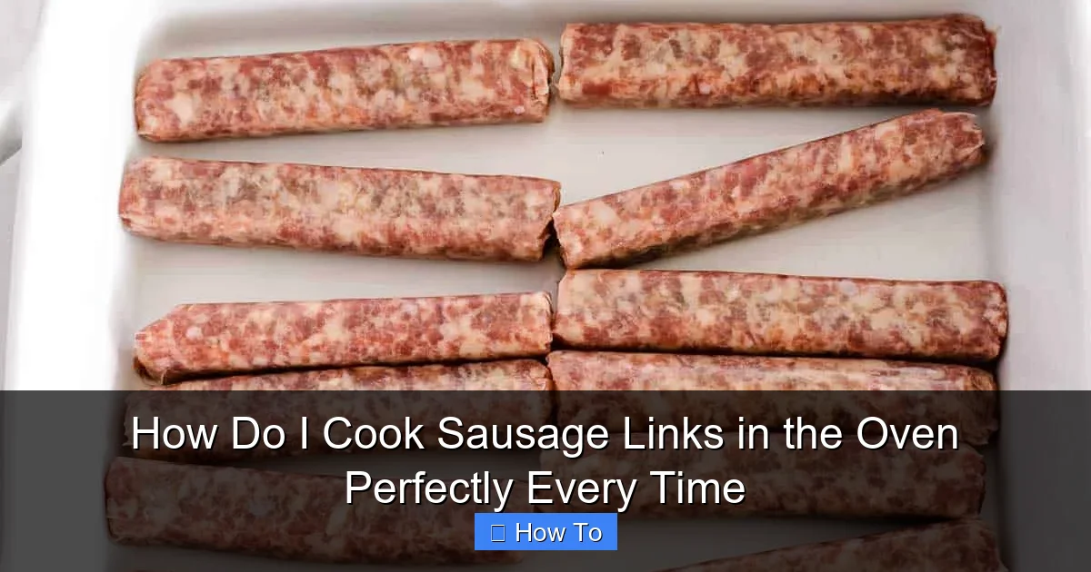 How Do I Cook Sausage Links in the Oven Perfectly Every Time