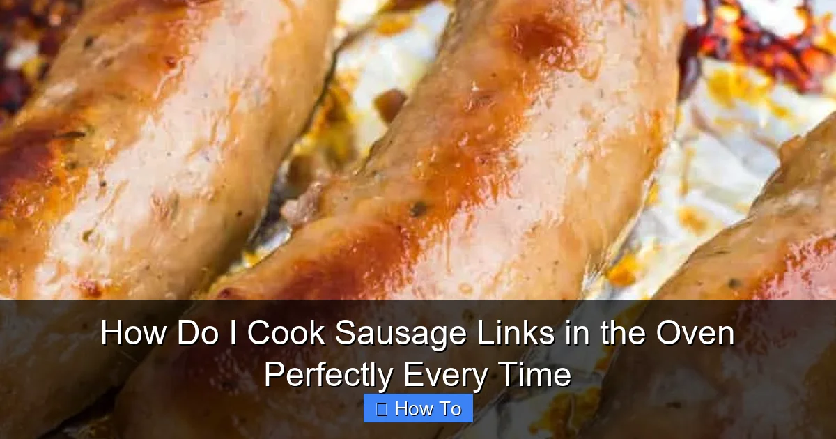 How Do I Cook Sausage Links in the Oven Perfectly Every Time