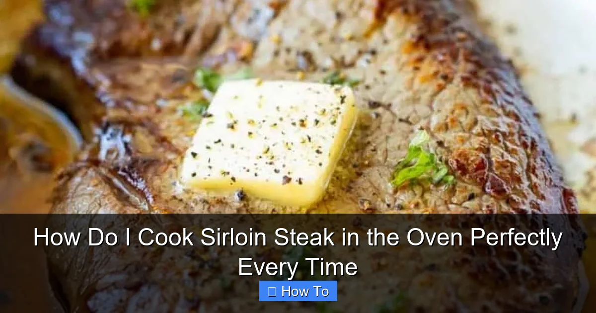 How Do I Cook Sirloin Steak in the Oven Perfectly Every Time