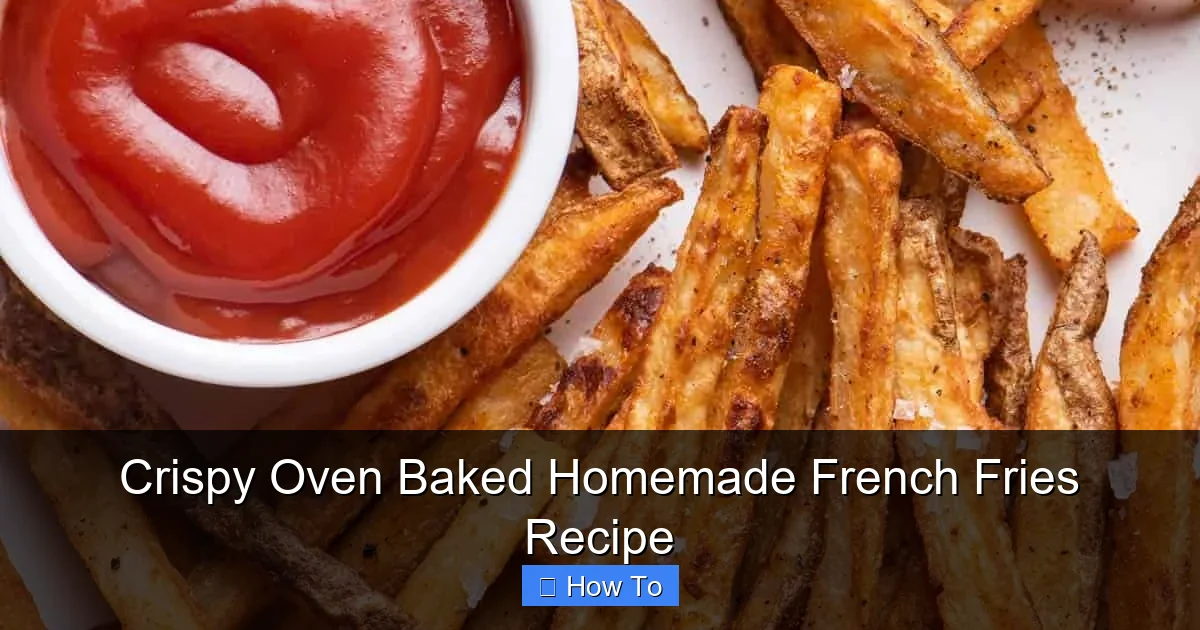 Crispy Oven Baked Homemade French Fries Recipe