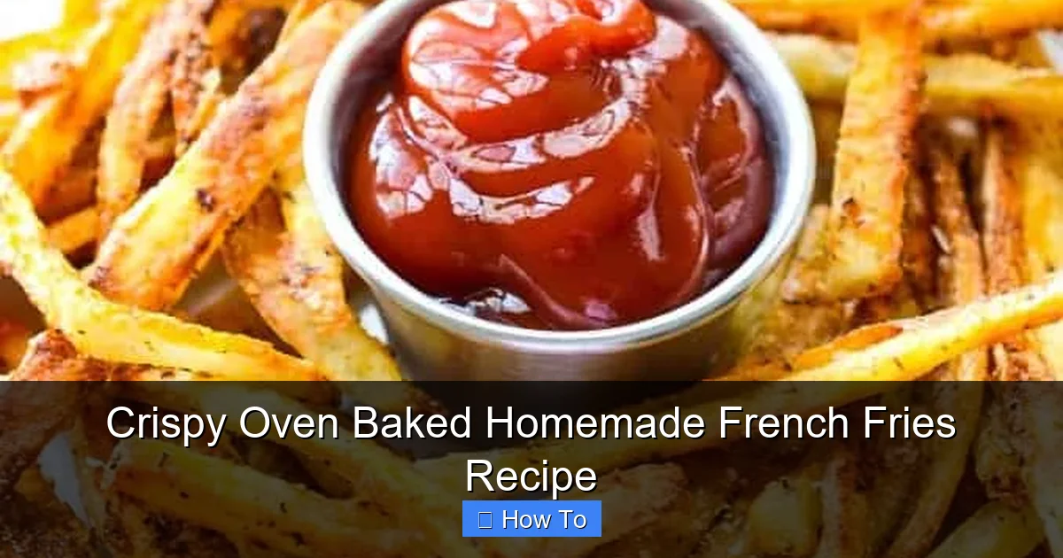Crispy Oven Baked Homemade French Fries Recipe