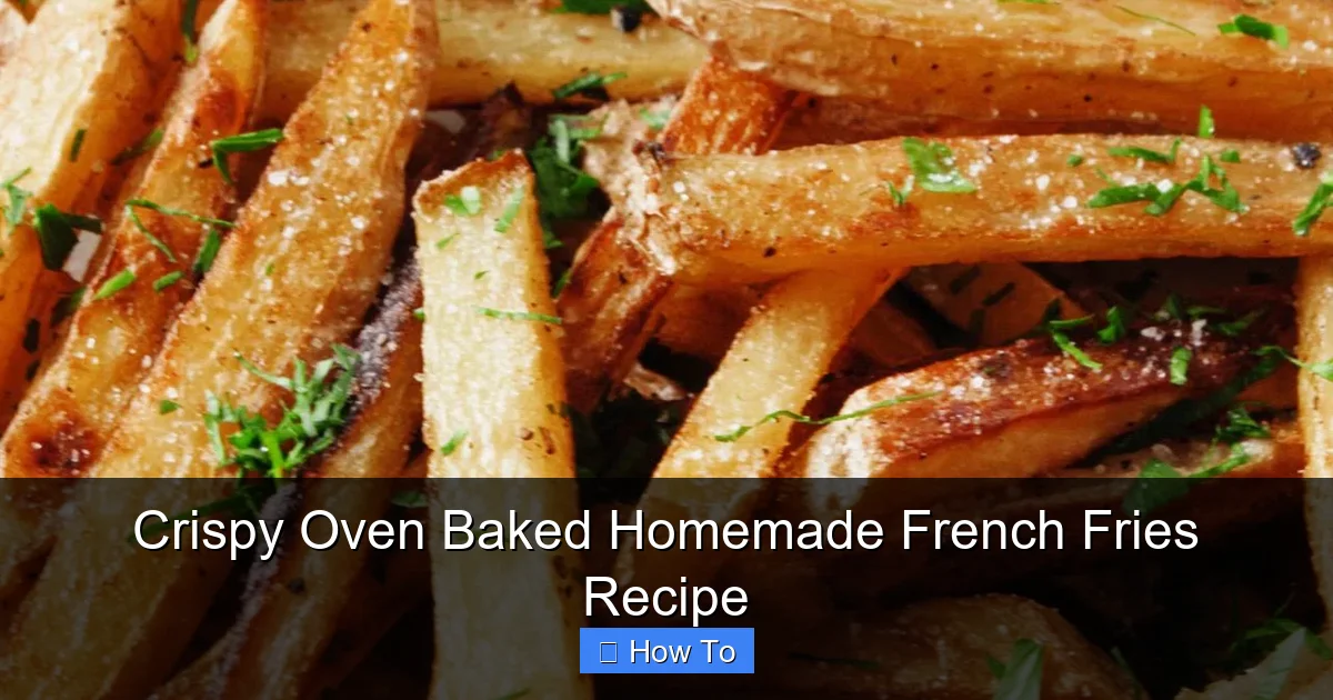 Crispy Oven Baked Homemade French Fries Recipe