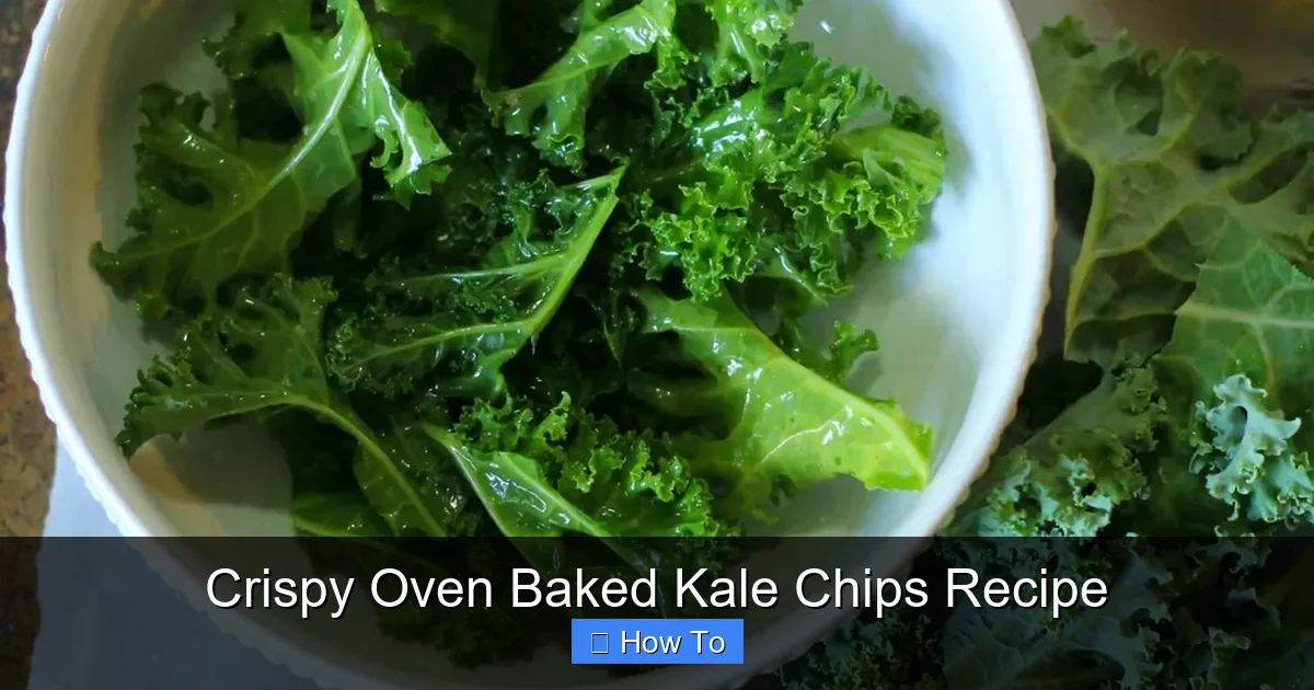 Crispy Oven Baked Kale Chips Recipe