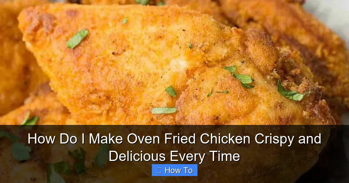 How Do I Make Oven Fried Chicken Crispy and Delicious Every Time