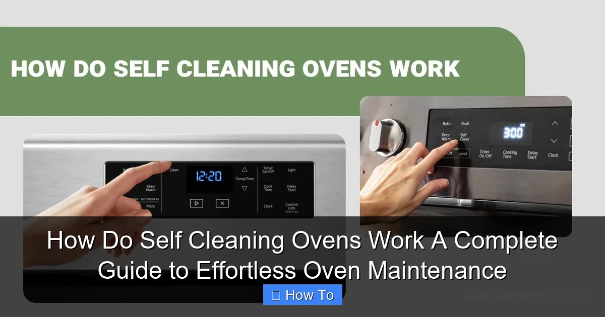 How Do Self Cleaning Ovens Work A Complete Guide to Effortless Oven Maintenance