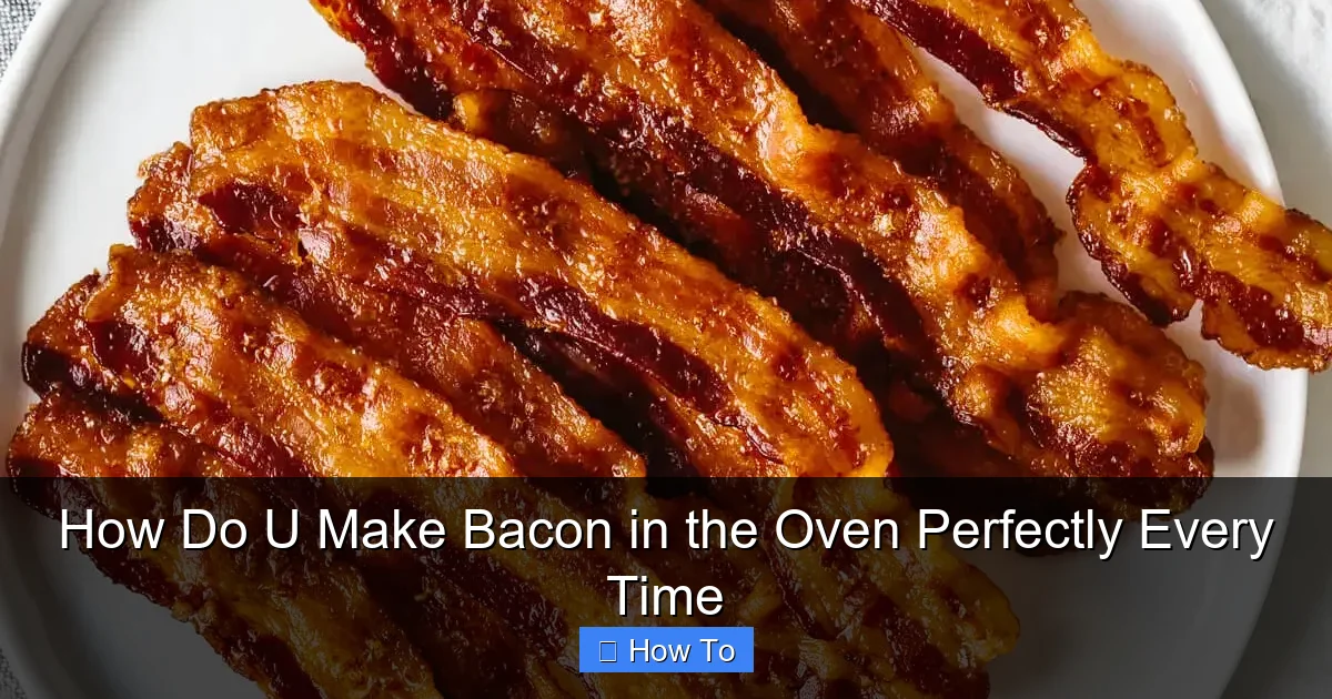 How Do U Make Bacon in the Oven Perfectly Every Time