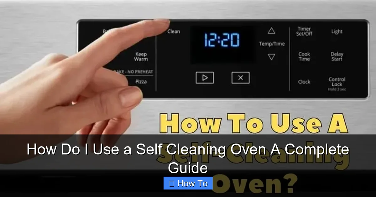 How Do I Use a Self Cleaning Oven A Complete Guide
