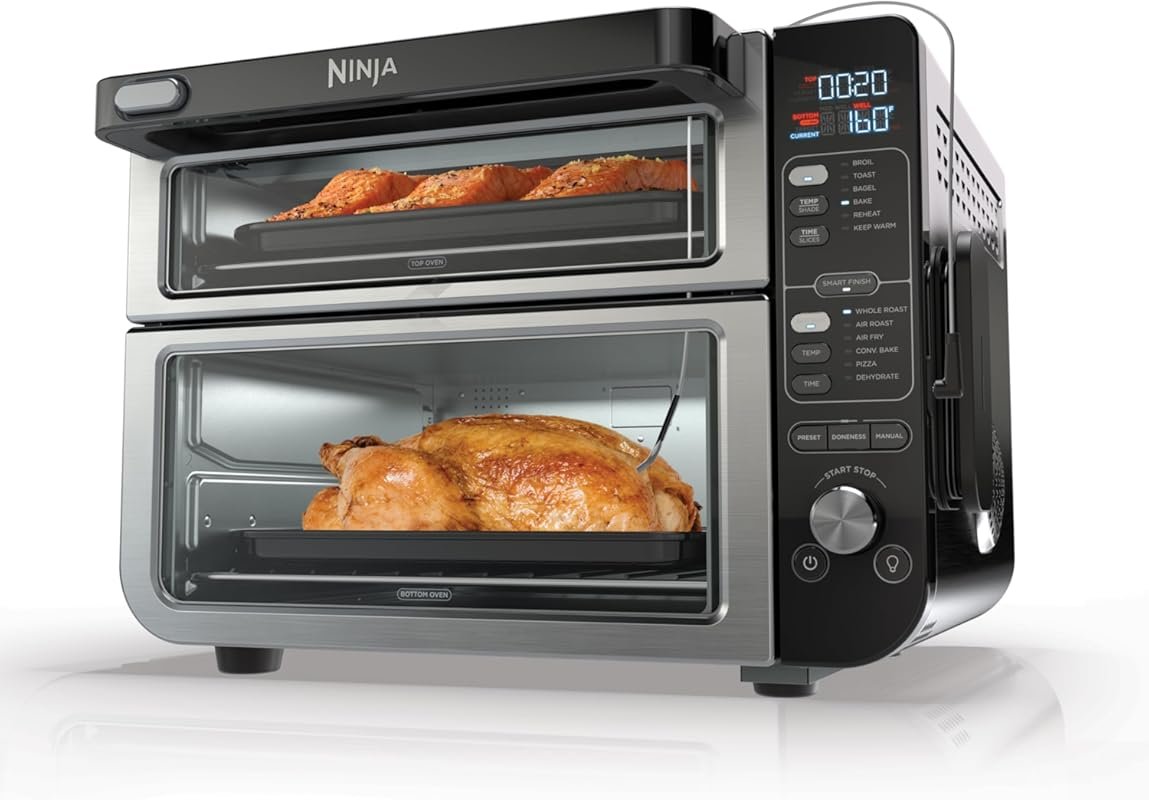 Ninja DCT451 Smart Double Oven with FlexDoor, Thermometer, Rapid Conve
