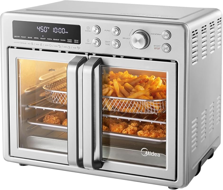 Midea Flexify French Door Toaster Oven and Air Fryer Combo, Extra Larg