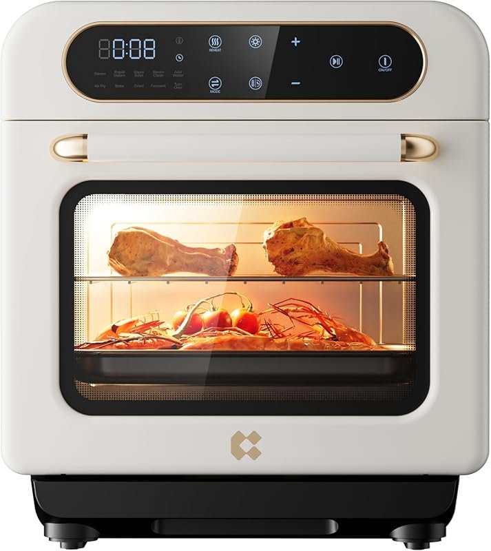CIARRA Countertop Air Fryer Steam Oven with Baking, Air Frying, Steam 