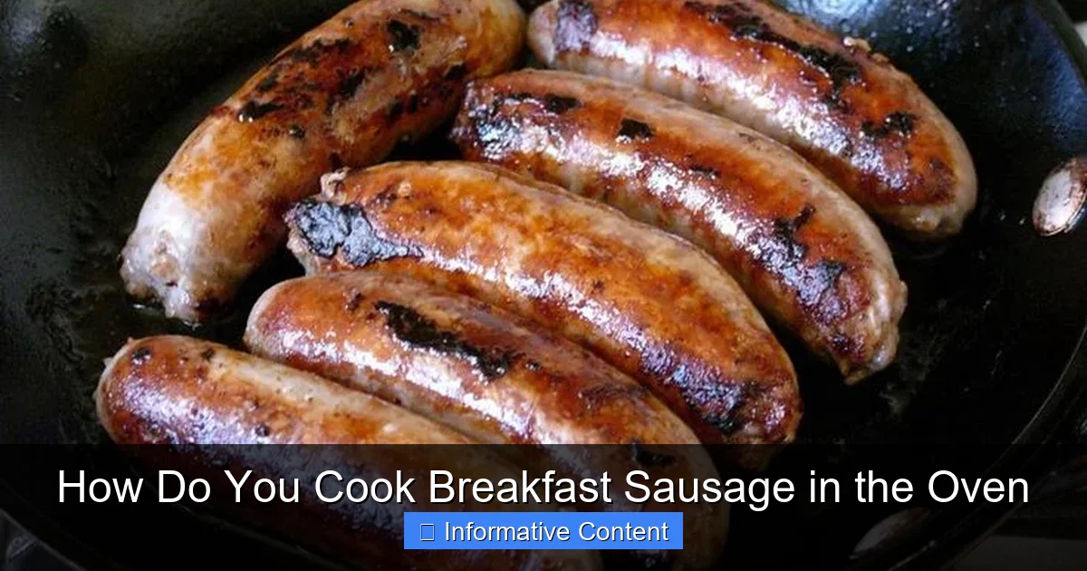 How Do You Cook Breakfast Sausage in the Oven