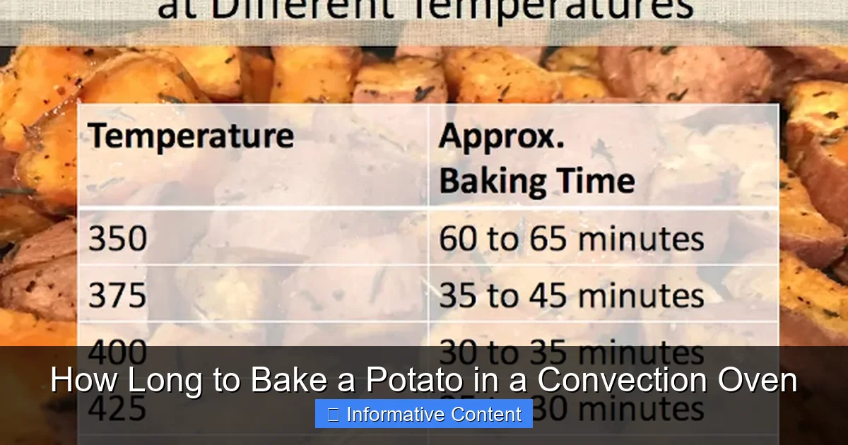 How Long to Bake a Potato in a Convection Oven