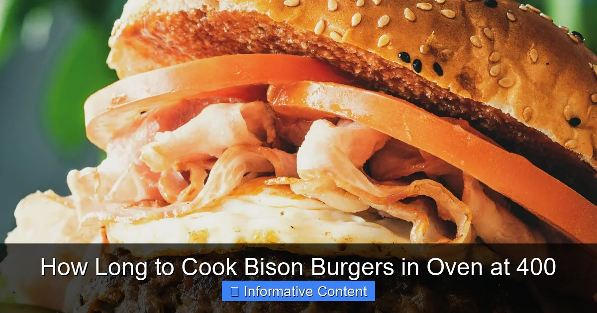 How Long to Cook Bison Burgers in Oven at 400
