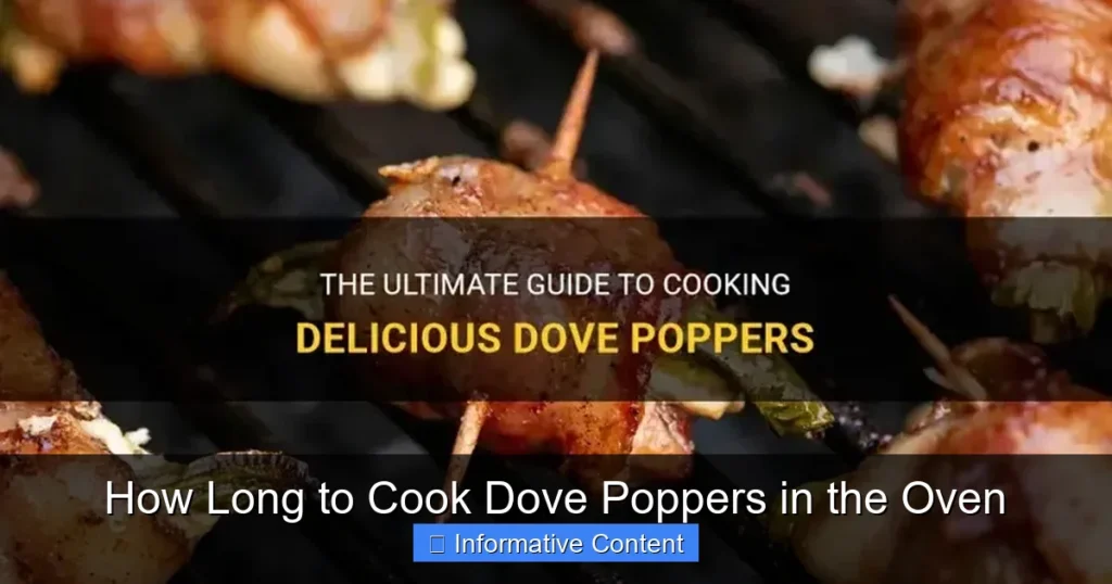 How Long to Cook Dove Poppers in the Oven