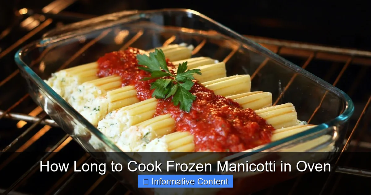 How Long to Cook Frozen Manicotti in Oven