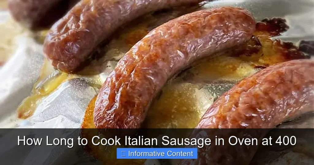 How Long to Cook Italian Sausage in Oven at 400