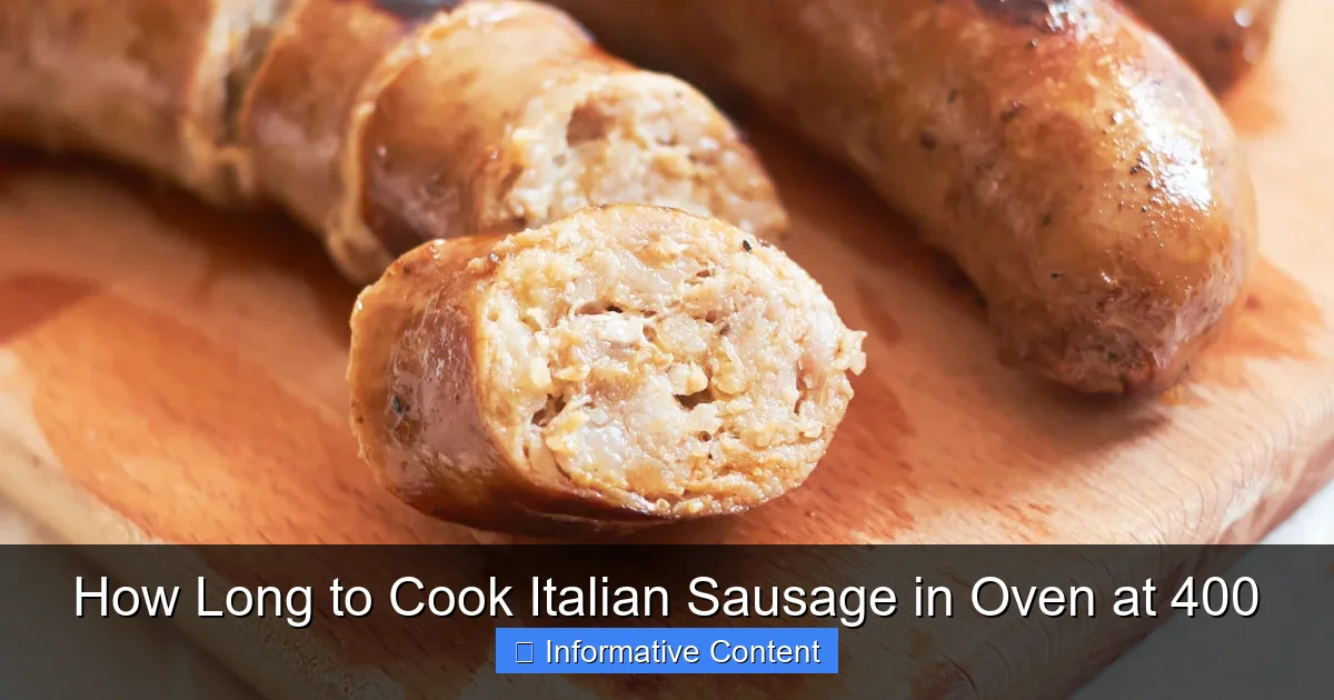 How Long to Cook Italian Sausage in Oven at 400