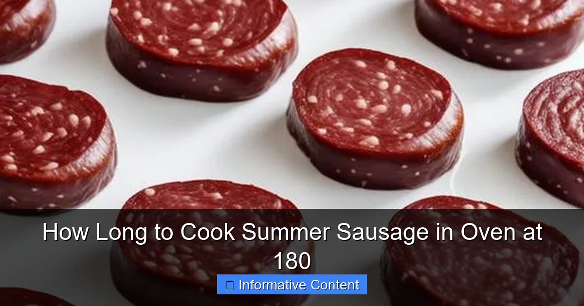 How Long to Cook Summer Sausage in Oven at 180