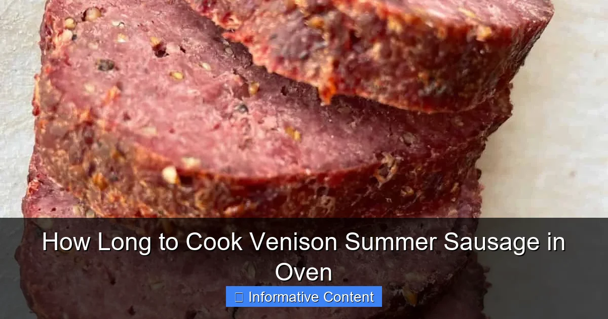 How Long to Cook Venison Summer Sausage in Oven
