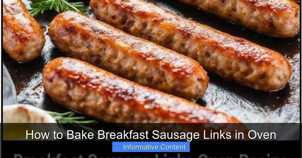 How to Bake Breakfast Sausage Links in Oven