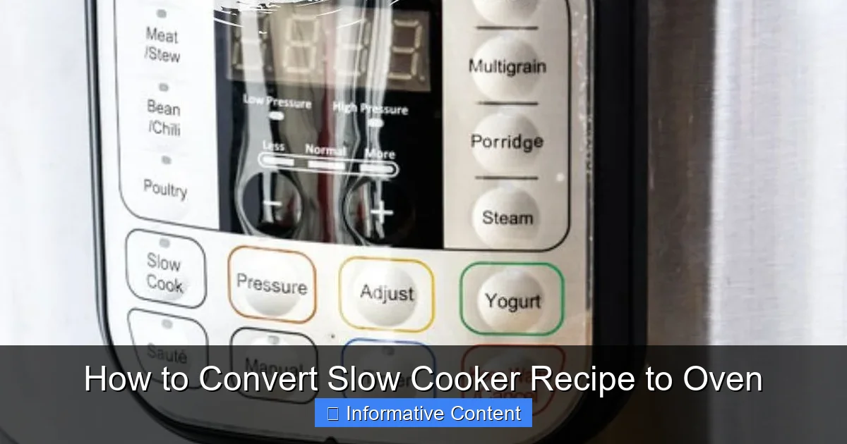 How to Convert Slow Cooker Recipe to Oven