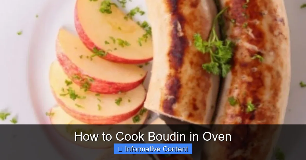 How to Cook Boudin in Oven