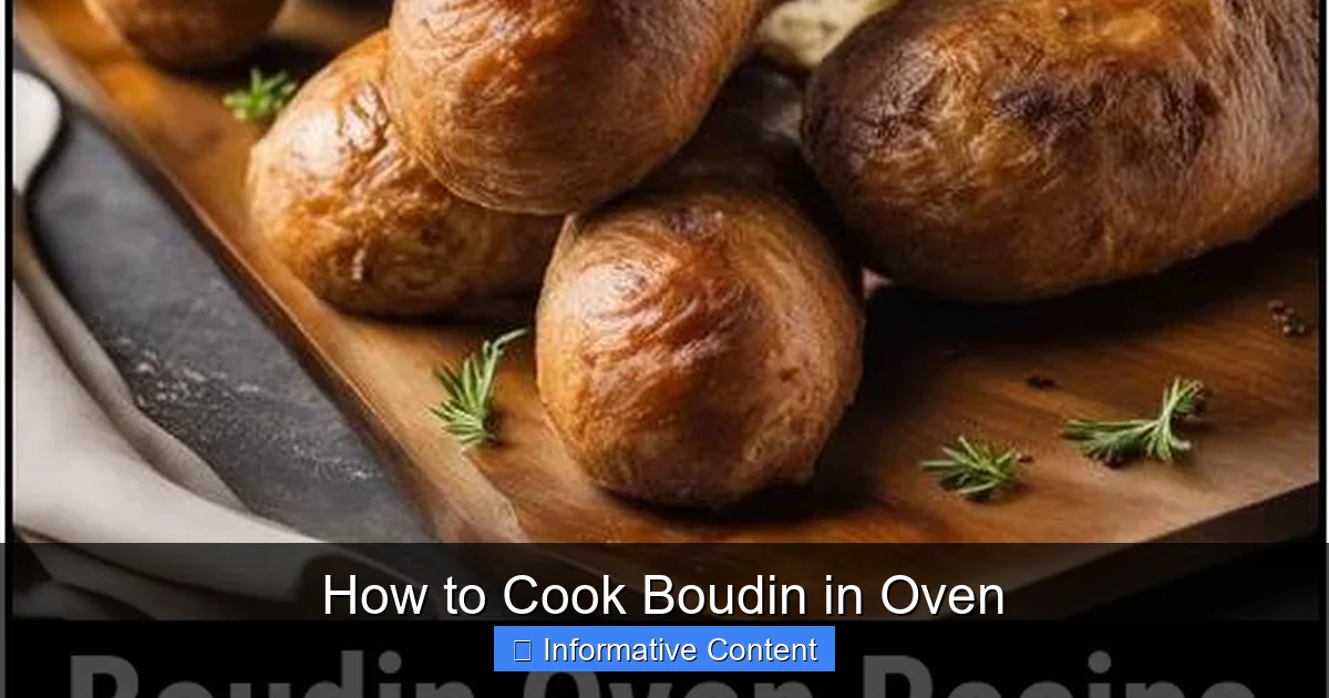 How to Cook Boudin in Oven