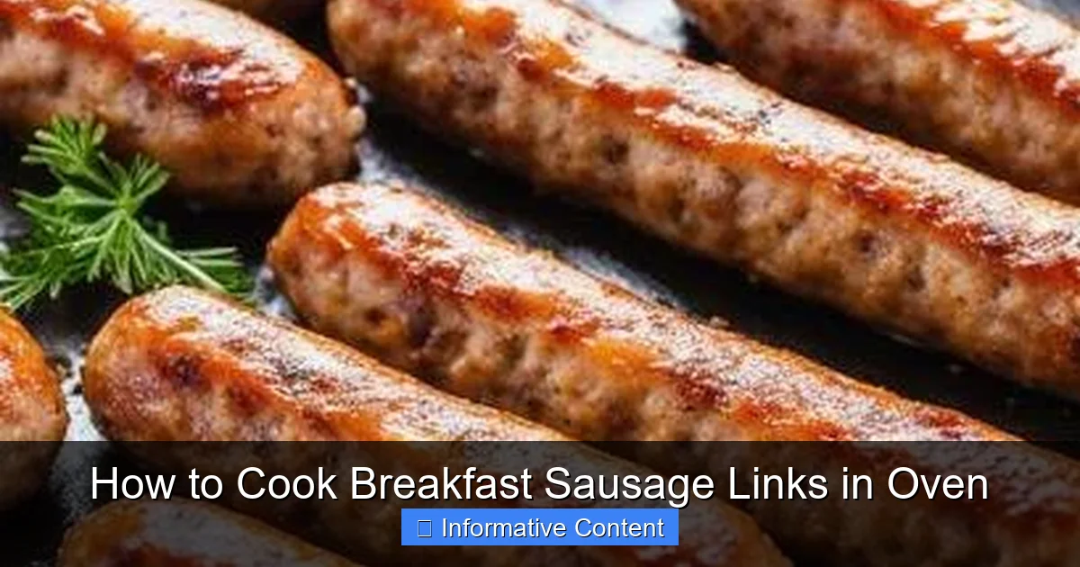 How to Cook Breakfast Sausage Links in Oven