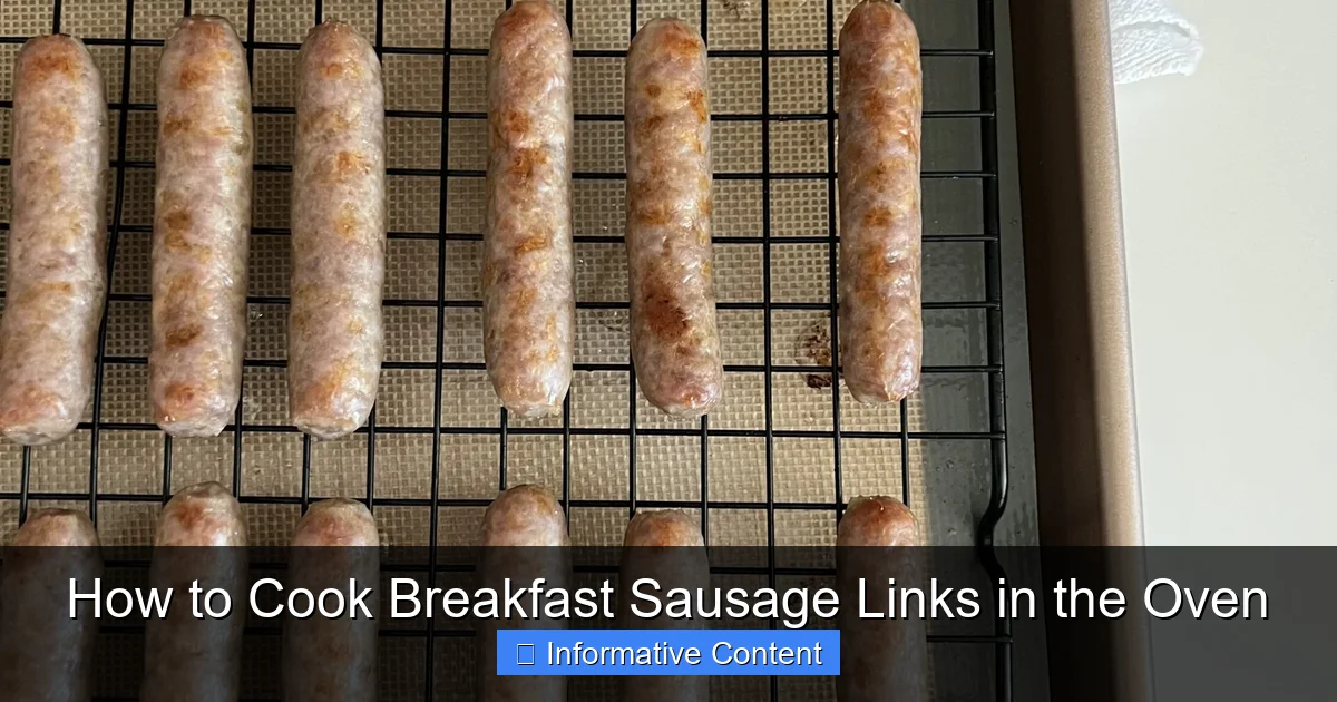 How to Cook Breakfast Sausage Links in the Oven