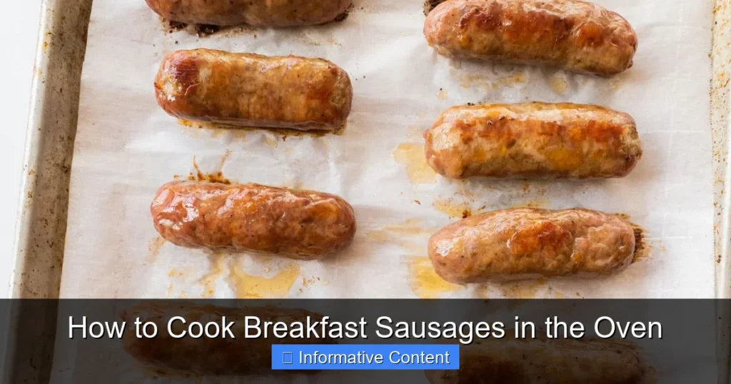 How to Cook Breakfast Sausages in the Oven