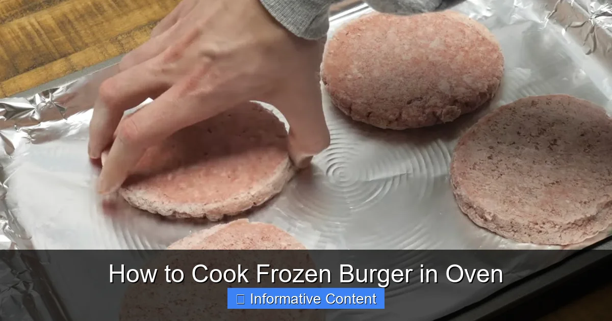 How to Cook Frozen Burger in Oven