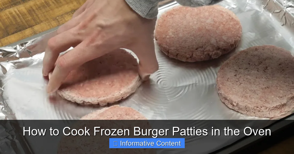 How to Cook Frozen Burger Patties in the Oven