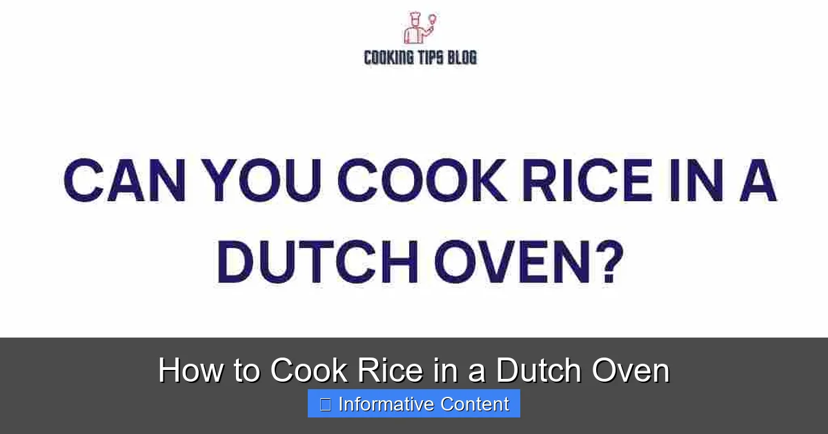 How to Cook Rice in a Dutch Oven