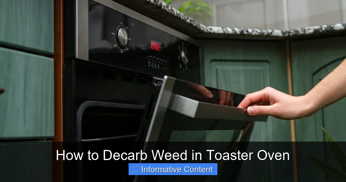 How to Decarb Weed in Toaster Oven