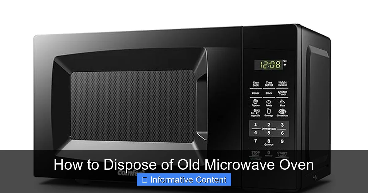 How to Dispose of Old Microwave Oven