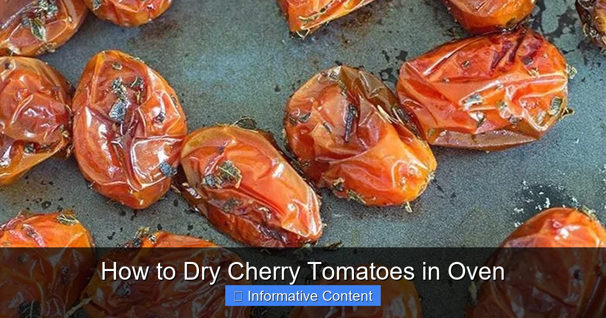 How to Dry Cherry Tomatoes in Oven