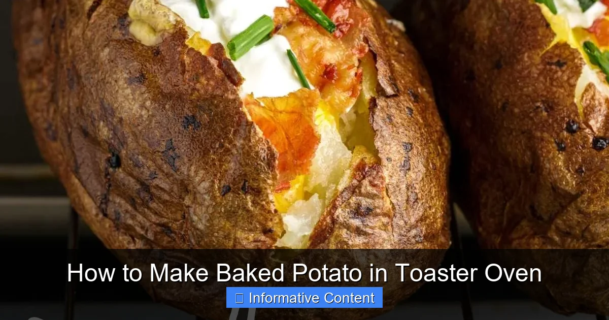 How to Make Baked Potato in Toaster Oven