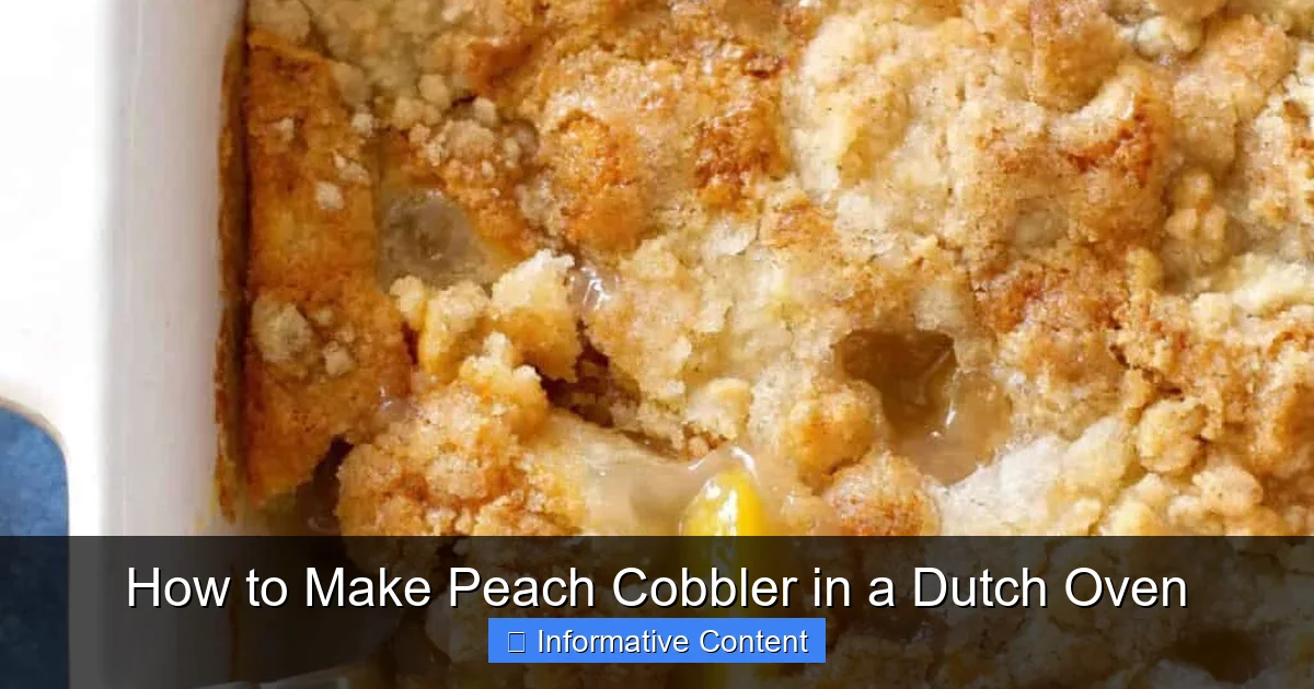 How to Make Peach Cobbler in a Dutch Oven