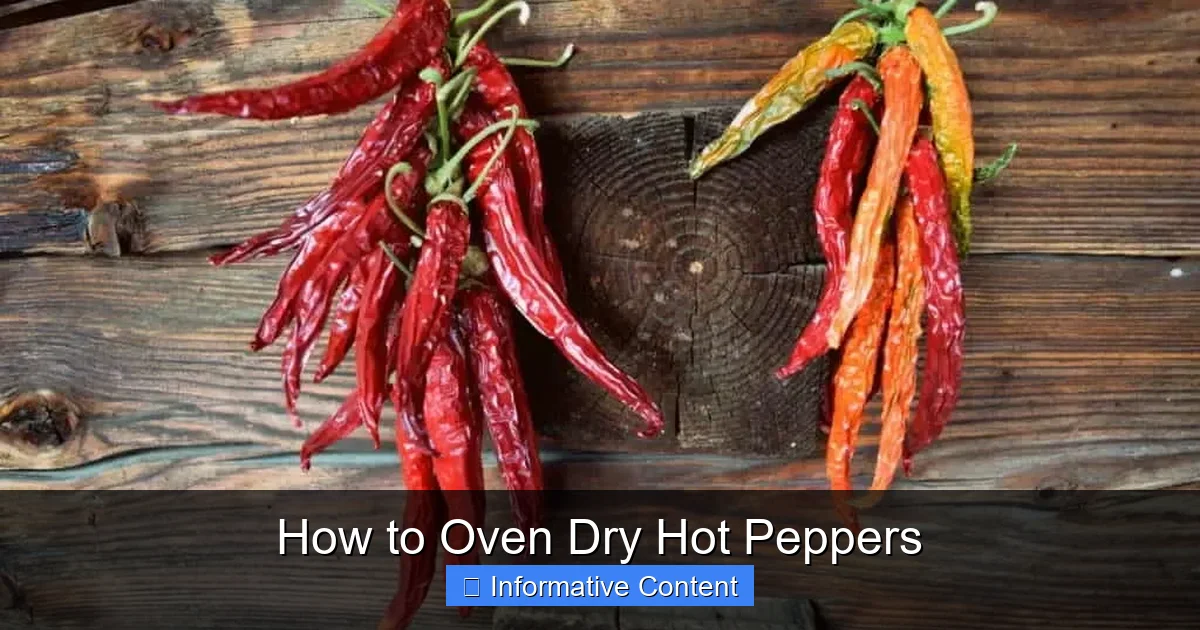 How to Oven Dry Hot Peppers