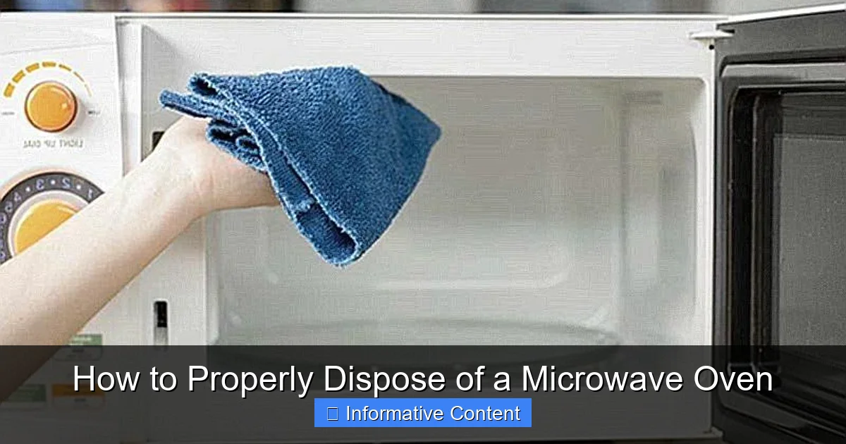 How to Properly Dispose of a Microwave Oven